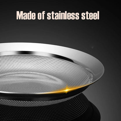 Filter Scoop SUS304 Stainless Steel Fat Skimmer Spoon Fine Mesh Strainer Food Strainer With Handle Kitchen Oil Skimmer Strainer FU