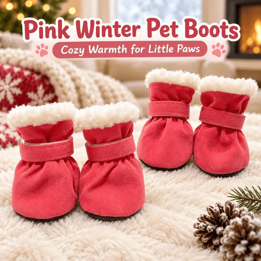 Soft Velvet Puppy Booties, Warm Non-Slip Paw Covers for Small Dogs