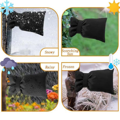 4 Pack Outdoor Faucet Cover, Waterproof Thermal Winter Garden Faucet Protector, Fire Pattern