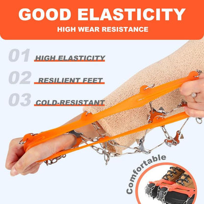 Lightweight Ice Cleats for Shoes Boots, Anti-Slip Snow Traction Grips One Size for Men Women Winter Outdoor