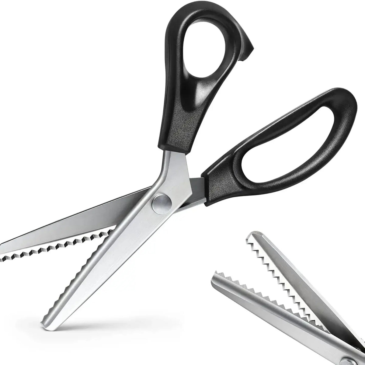 Stainless Steel Zig‑Zag Pinking Shears, Sharp Sewing Tool for DIY Crafts & Dressmaking