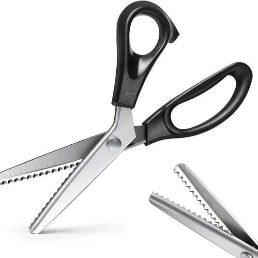 Stainless Steel Zig‑Zag Pinking Shears, Sharp Sewing Tool for DIY Crafts & Dressmaking