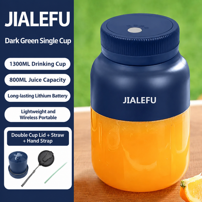 Portable Blender & Juicer with Straw + 2 Lids, BPA-Free — Blend Anywhere