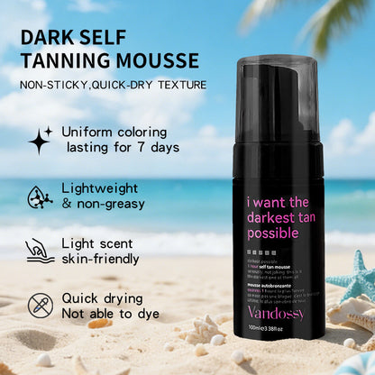 Mousse Autobronceadora Express Velvetix Vegana Sin Olor a Naranja 120ml Bronceador
