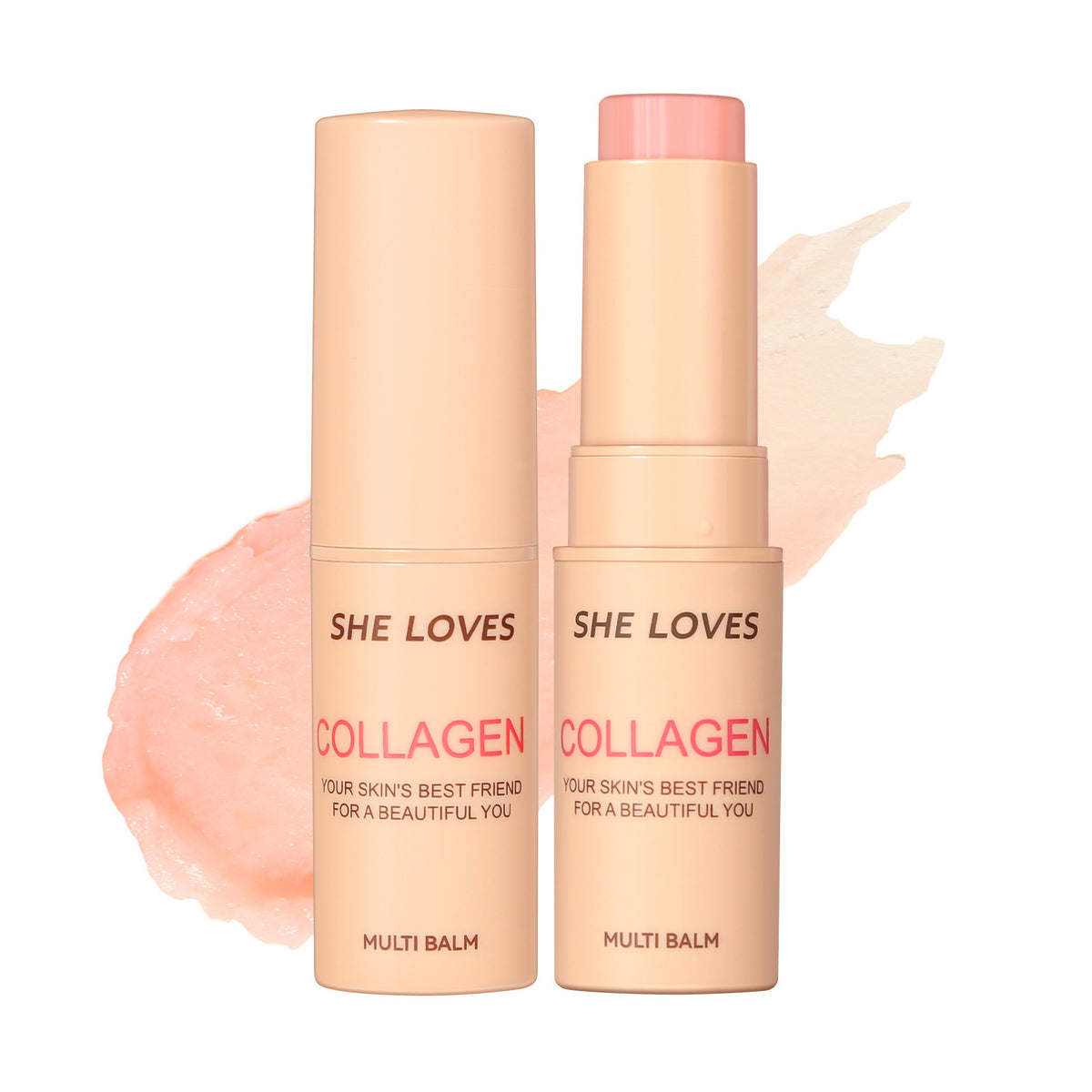 2‑in‑1 Lip & Cheek Glow Stick 12g, Collagen‑Infused Multi Stick, Long‑Lasting Moisturizing for Dewy Plump Skin