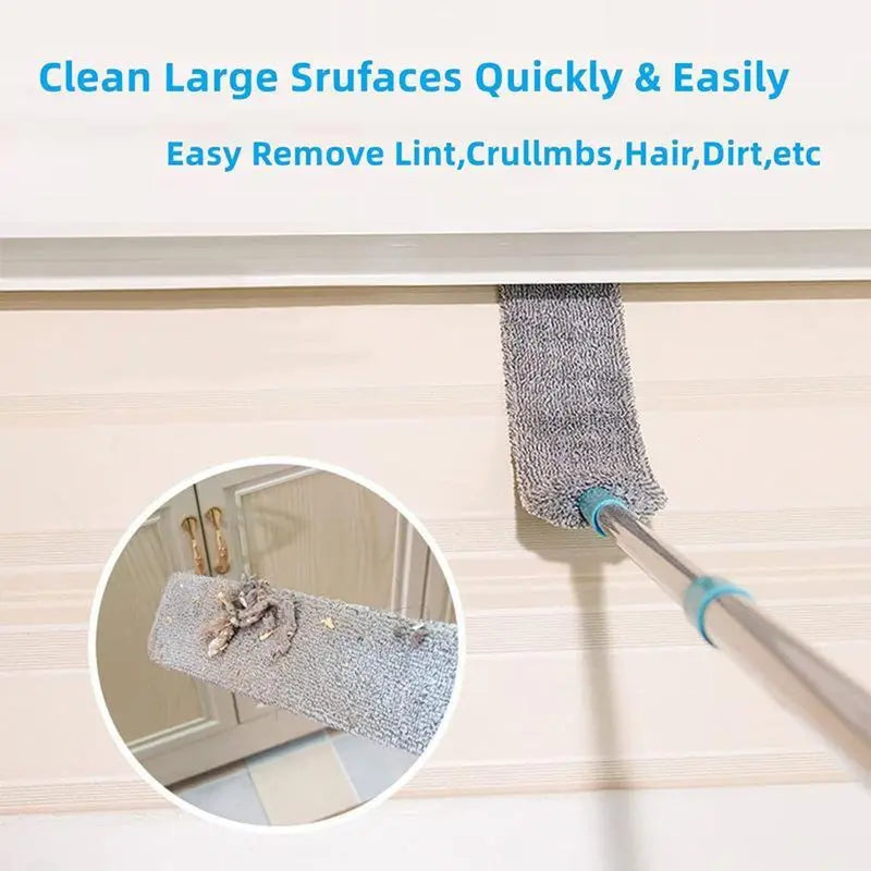 Retractable crevice dusting brush,soft bristles,comes with 2 microfiber dusting cloths,ergonomic design,multi-purpose,retractable microfiber,suitable for bedroom, kitchen, living room,outdoor use,high ceiling,cleaning supplies,duster Dryer Vent Cleaner