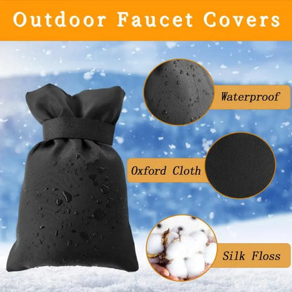 4 Pack Outdoor Faucet Cover, Waterproof Thermal Winter Garden Faucet Protector, Fire Pattern
