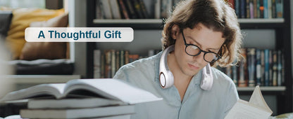 Neck Fan, Rechargeable Personal Portable, Hands Free wearable BatteryOperated 5 Speeds, USB Neck Cooling for Indoor Outdoor