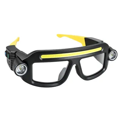JOYTUTUS Rechargeable LED Headlamp Glasses, Hand Wave Sensor, 5 Modes COB Light, IPX4 for Camping & Motorcycle