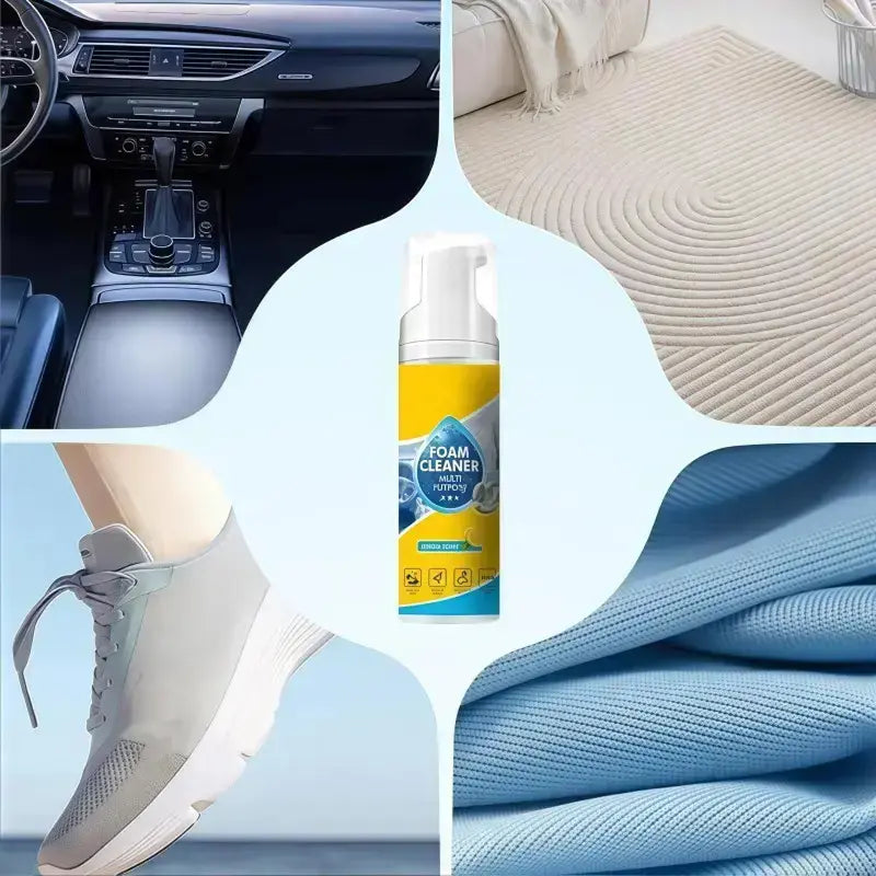 4-in-1 Multi Enzyme Foam Cleaner All Purpose Heavy Duty Stain Remover for Home, Car & Sofa