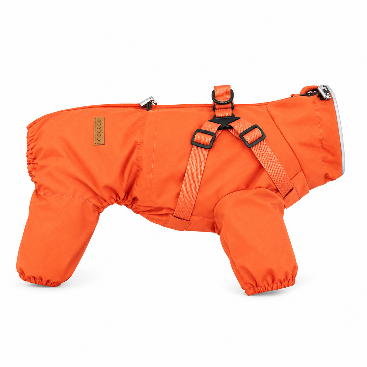 4-Leg Dog Raincoat with Built-In Harness, Adjustable Neck & Waist and Easy Back Zipper –  Dog Coat  for Small, Medium & Large Dogs