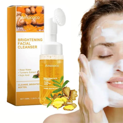 Limpiador Facial Iluminador de Cúrcuma Limpiador Facial de Limpieza Profunda Apto para Piel Grasa