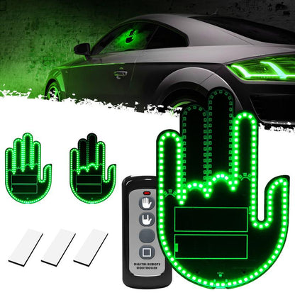 DIBMS Car Gesture LED Light 1Pc, Rechargeable Remote Triple Mode Fun Finger Light for Car Truck