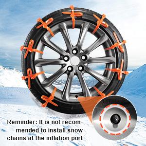 Reusable Snow Tire Chains for SUV & Trucks, Emergency Anti-Skid Traction Chains for Snow, Ice & Mud Roads