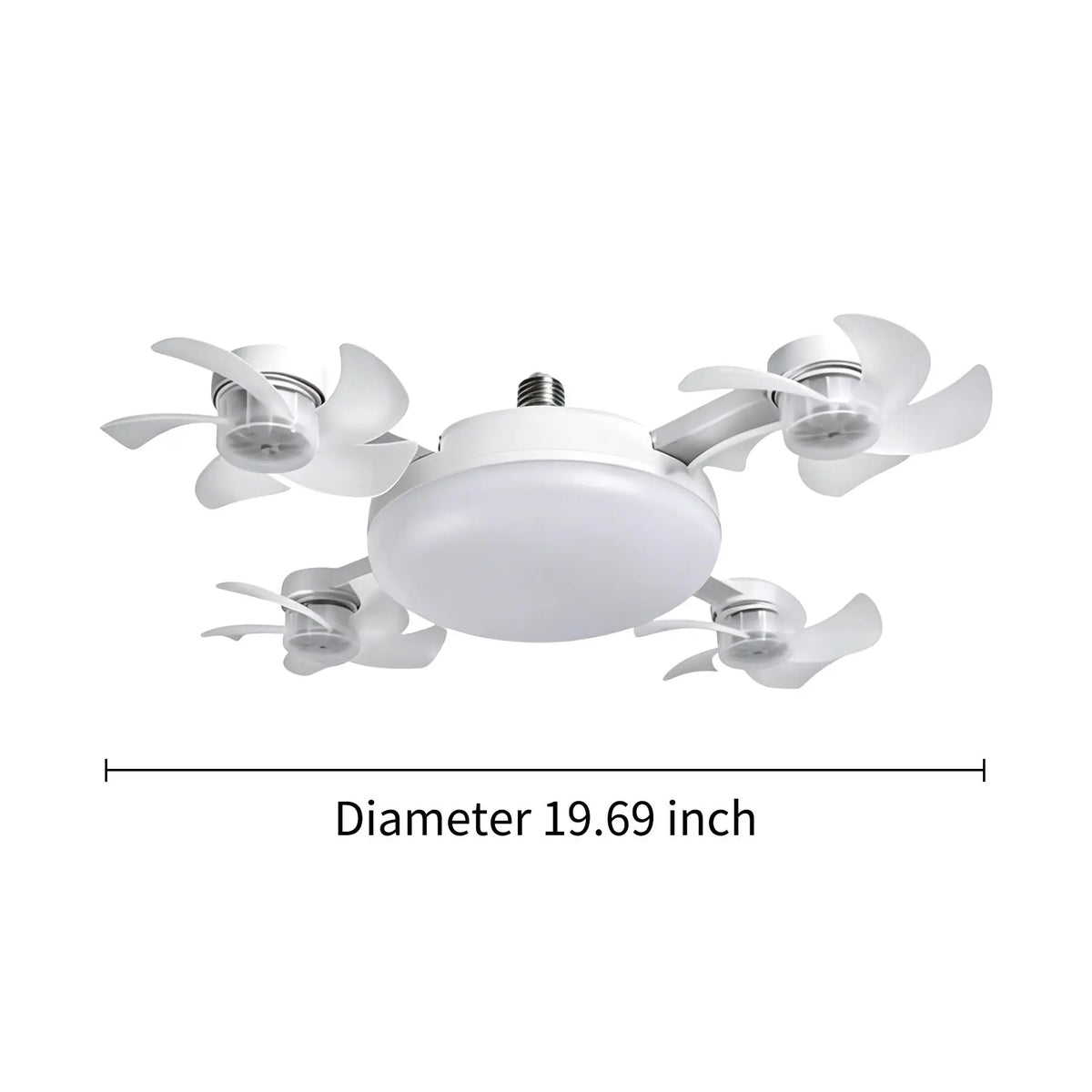 2-in-1 Ceiling Fan + LED Light — Screws Into Any E27 Socket, No Wiring, Remote Included
