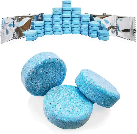 50 Pcs Windshield Washer Fluid Concentrate Tablets, Makes 52.5 Gallons Total, Car Wiper Fluid Solid Tablets