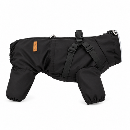 4-Leg Dog Raincoat with Built-In Harness, Adjustable Neck & Waist and Easy Back Zipper –  Dog Coat  for Small, Medium & Large Dogs