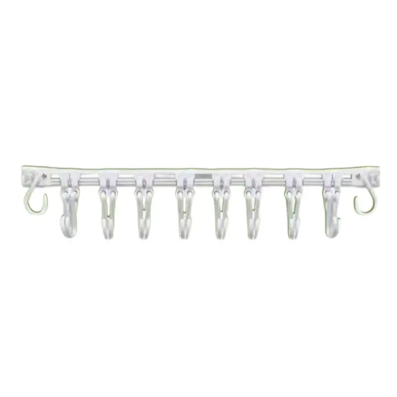 10 Hooks Adhesive Slide Rail Hanging Rack Multifunctional Wall Storage Organizer for Kitchen Bathroom