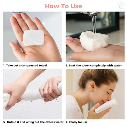 Disposable Compressed Towel Tablets 30 Pack Portable Travel Face Towels