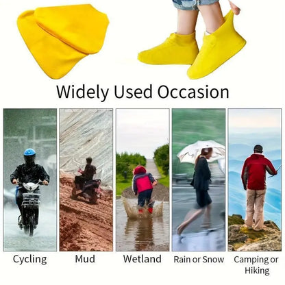 Reusable Latex Rain Boot Covers, Waterproof Durable Outdoor Shoe Protectors, Multiple Colors