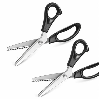 Stainless Steel Zig‑Zag Pinking Shears, Sharp Sewing Tool for DIY Crafts & Dressmaking