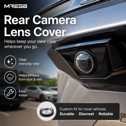 MREGB Mirror-Shape 360 Car Rearview Camera Lens Cover, Weatherproof Anti-Scratch Protector