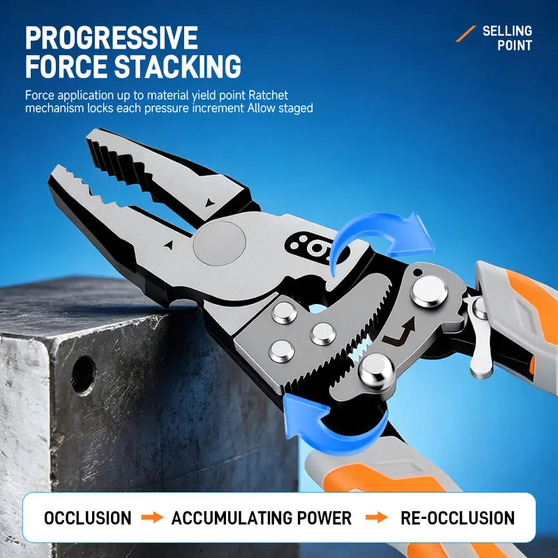 Self-Locking Ratchet Pliers Heavy Duty 55 Steel Tools & Hardware