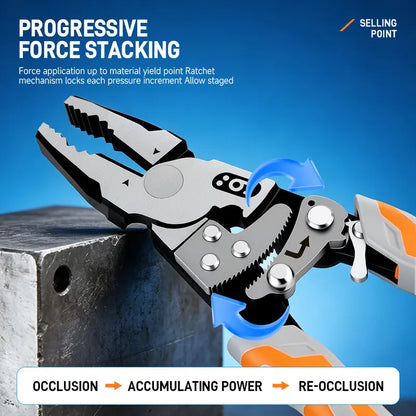 Self-Locking Ratchet Pliers Heavy Duty 55 Steel Tools & Hardware