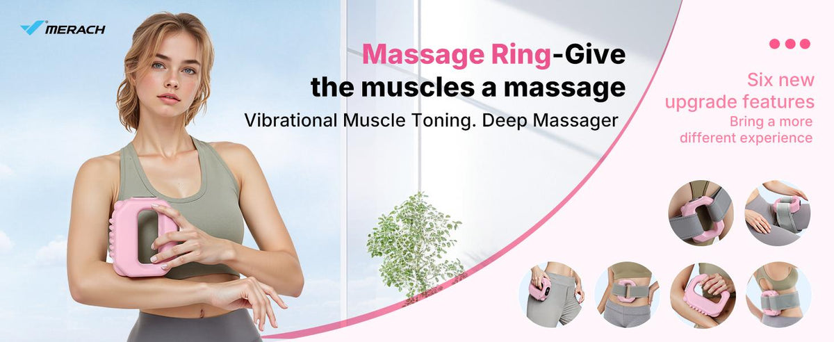 5‑Speed Cordless Portable Percussive Massager for Full‑Body Muscle Relaxation, Pink & blue