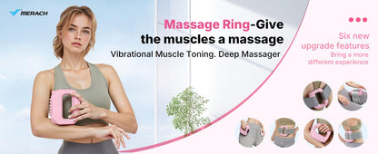 5‑Speed Cordless Portable Percussive Massager for Full‑Body Muscle Relaxation, Pink & blue