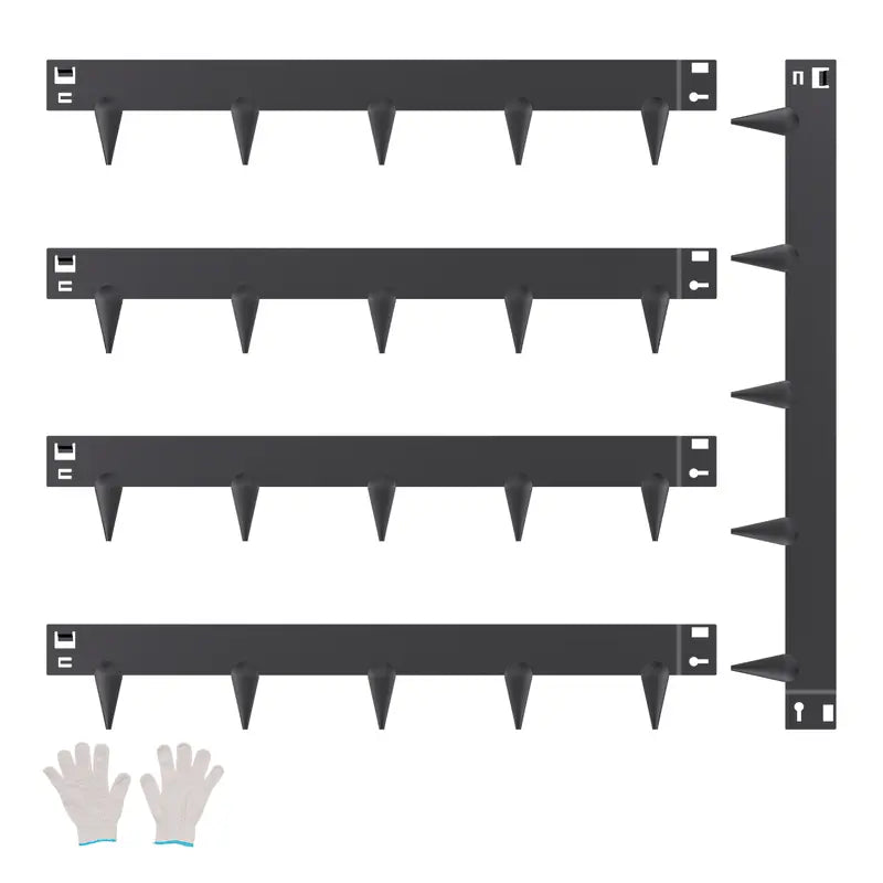 5 Pack Galvanized Steel Garden Edging, Flexible Rust Resistant Landscape Yard Border for Raised Bed