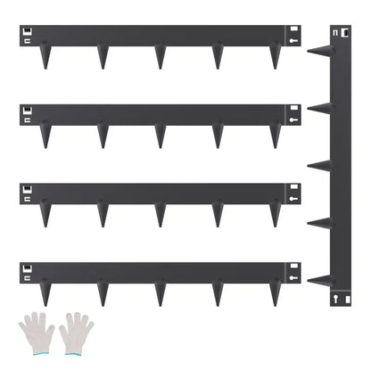 5 Pack Galvanized Steel Garden Edging, Flexible Rust Resistant Landscape Yard Border for Raised Bed