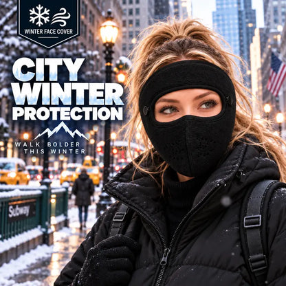 Winter Thermal Fleece Full Face Mask with Detachable Goggles, Windproof for Cycling Skiing Motorcycle