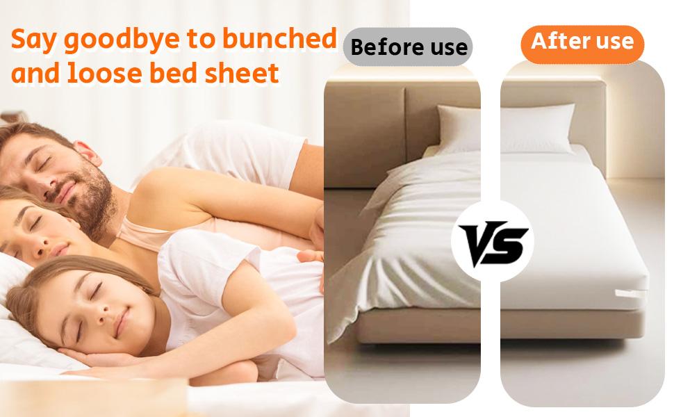 Heavy Duty Anti-Slip Bed Sheet Clips, Locking Mattress Corner Holders, Invisible Bedding Fasteners