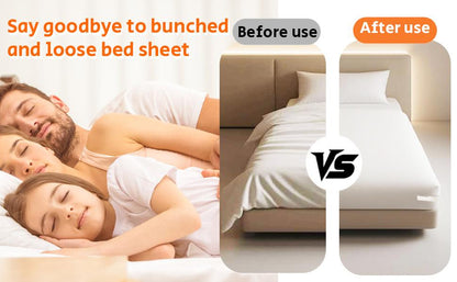 Heavy Duty Anti-Slip Bed Sheet Clips, Locking Mattress Corner Holders, Invisible Bedding Fasteners
