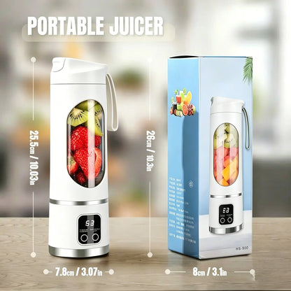 USB Rechargeable Portable Blender 15.22oz LED Display ABS Mini Smoothie Juicer