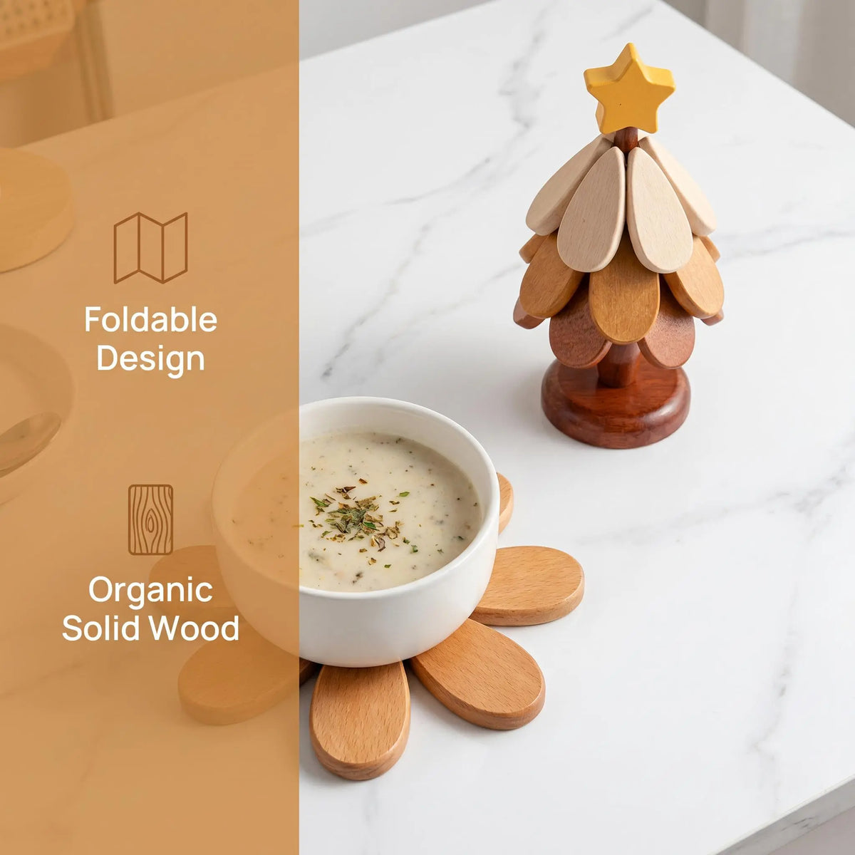Wooden one tree coaster Solid wood home desktop decoration Dishes and dishes Insulation mat Water cup Drink placemat