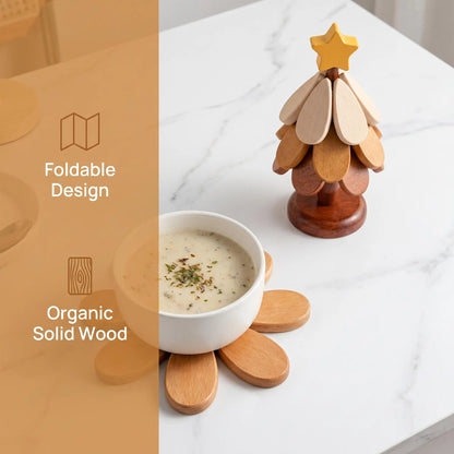 Wooden one tree coaster Solid wood home desktop decoration Dishes and dishes Insulation mat Water cup Drink placemat