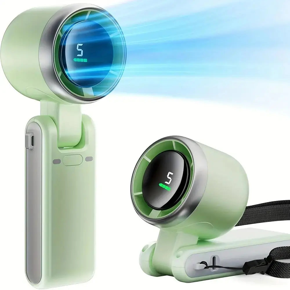 Windyway Portable Handheld Turbine Fan 5 Speed 4000mAh Rechargeable Outdoor Summer Fan