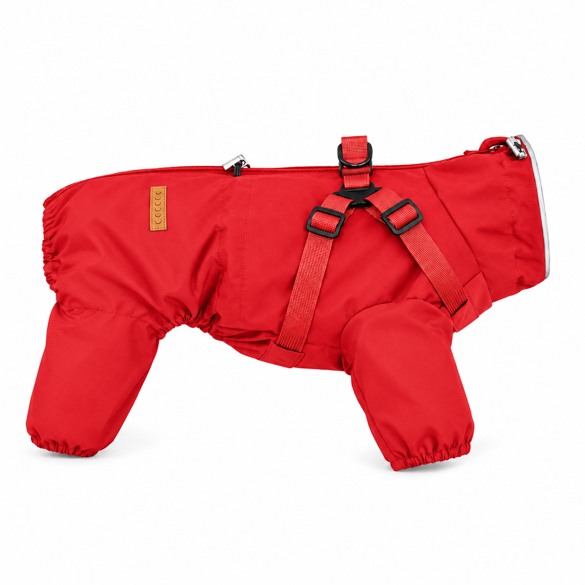 4-Leg Dog Raincoat with Built-In Harness, Adjustable Neck & Waist and Easy Back Zipper –  Dog Coat  for Small, Medium & Large Dogs