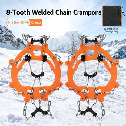 Lightweight Ice Cleats for Shoes Boots, Anti-Slip Snow Traction Grips One Size for Men Women Winter Outdoor