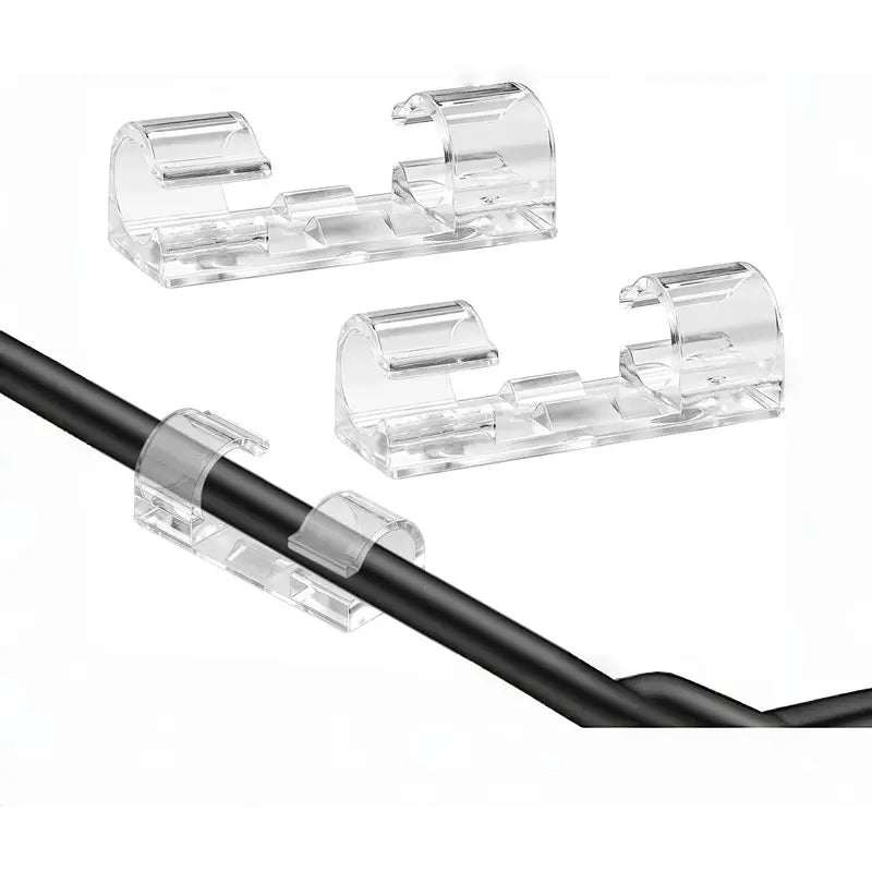 > Self-Adhesive Cable Clips, 20Pcs Wire Cord Organizer for Desk & Home Office
