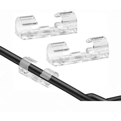 > Self-Adhesive Cable Clips, 20Pcs Wire Cord Organizer for Desk & Home Office