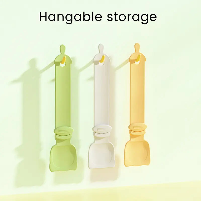 2Pcs Cute Cat Head Cat Strip Feeder Spoons, Squeeze Cat Treat Food Dispenser for Wet Food, Pet Cat Supplies