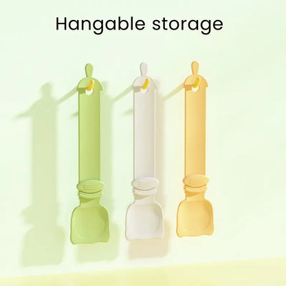 2Pcs Cute Cat Head Cat Strip Feeder Spoons, Squeeze Cat Treat Food Dispenser for Wet Food, Pet Cat Supplies