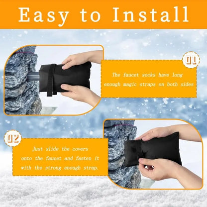 4 Pack Outdoor Faucet Cover, Waterproof Thermal Winter Garden Faucet Protector, Fire Pattern