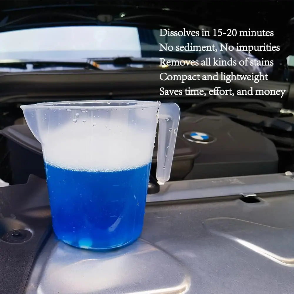 50 Pcs Windshield Washer Fluid Concentrate Tablets, Makes 52.5 Gallons Total, Car Wiper Fluid Solid Tablets