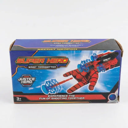 Spider Silk Wrist Launcher Toy Set, String Shooter Blaster with Suction Darts, Kids Hero Toy Gift