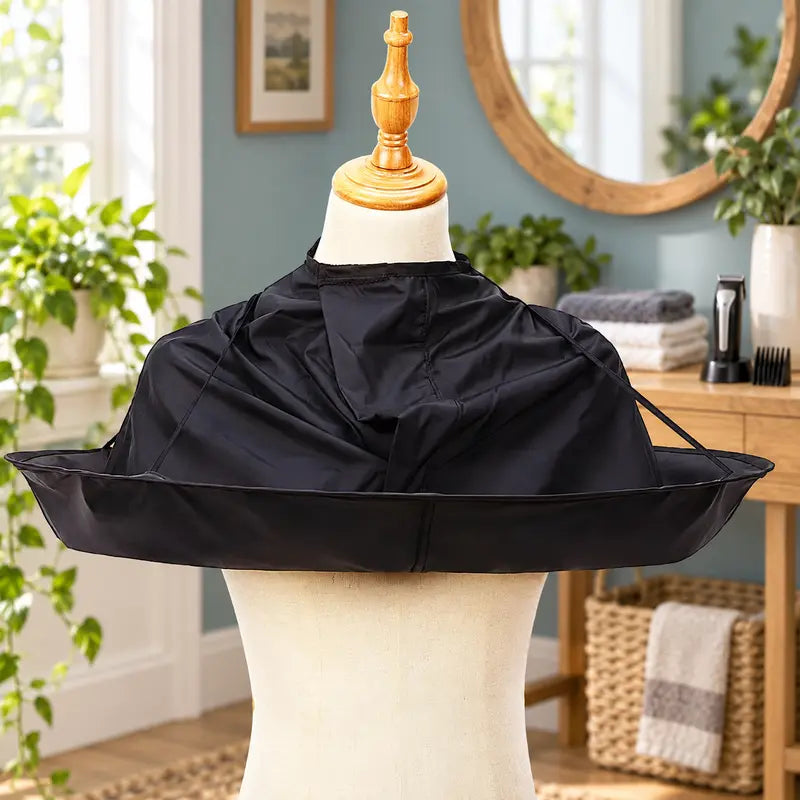 Portable Waterproof Hair Cutting Cape - Reusable Barber Bib Hair Catcher Apron for Household & Salon Use
