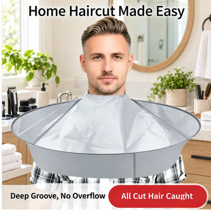 Portable Waterproof Hair Cutting Cape - Reusable Barber Bib Hair Catcher Apron for Household & Salon Use
